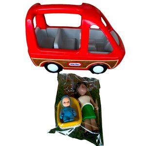 Vintage Little Tikes Van with Mom and Baby